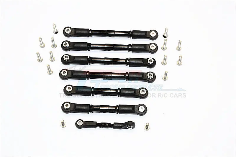 Traxxas Slash 4X4 Low-Cg Version Aluminum Completed Tie Rod - 7Pcs Set Black 1