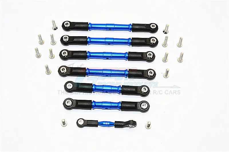 Traxxas Slash 4X4 Low-Cg Version Aluminum Completed Tie Rod - 7Pcs Set Blue 1