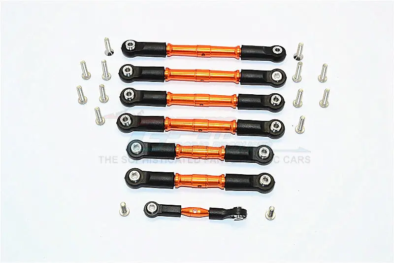 Traxxas Slash 4X4 Low-Cg Version Aluminum Completed Tie Rod - 7Pcs Set Orange 1