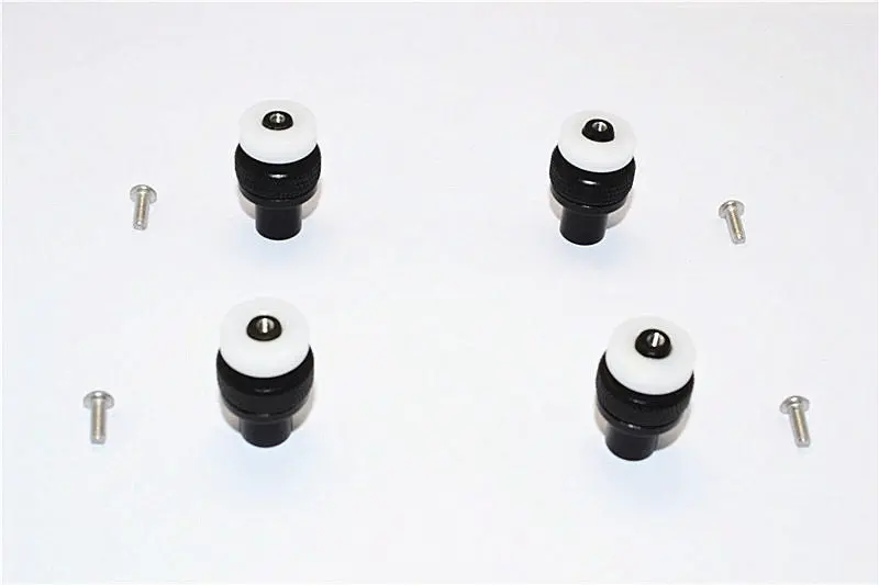 Traxxas Slash 4X4 Low-Cg Version Aluminum Front+Rear Magnet Body Mount (Od15mm Magnet) - 1 Set Black 1