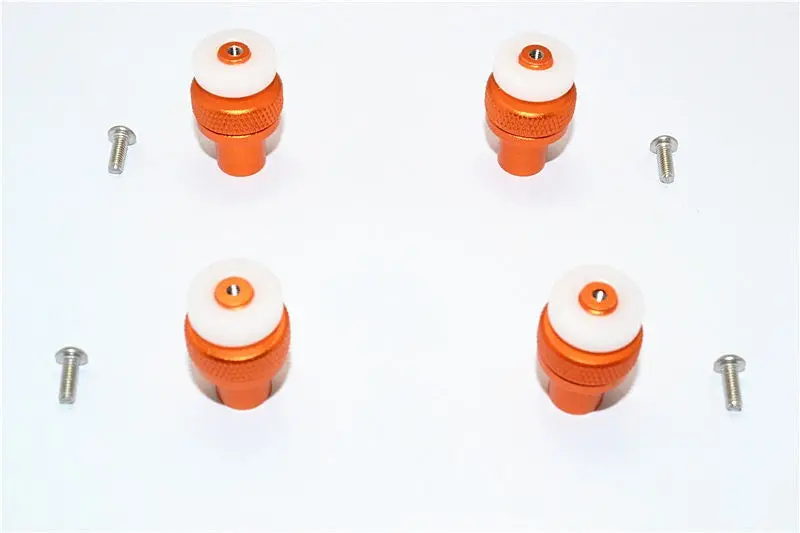 Traxxas Slash 4X4 Low-Cg Version Aluminum Front+Rear Magnet Body Mount (Od15mm Magnet) - 1 Set Orange 1