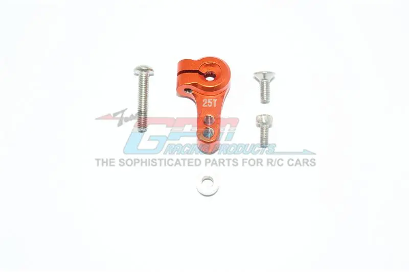 Traxxas Slash 4X4 / Slash 4X4 Lcg Aluminum Adjustable 25T Servo Horn - 1Pc Set Orange 1