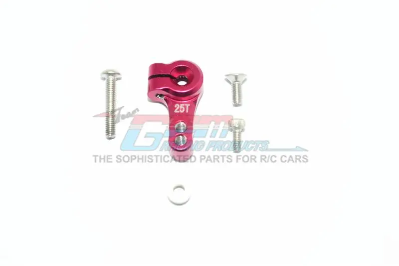 Traxxas Slash 4X4 / Slash 4X4 Lcg Aluminum Adjustable 25T Servo Horn - 1Pc Set Red 1