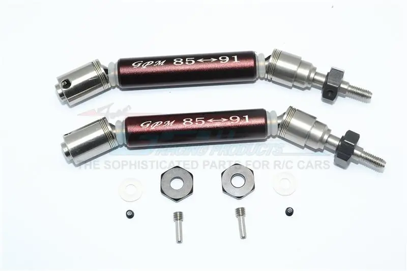 Traxxas Slash 4X4 / Slash 4X4 Lcg Stainless Steel 304 + Aluminum Front Cvd Drive Shaft With Steel Wheel Hex - 1Pr Set Brown 1
