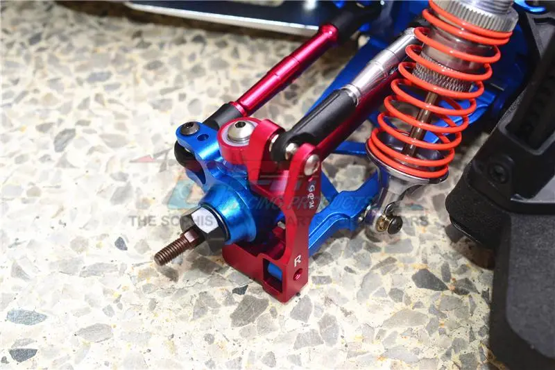 Traxxas Slash 4X4 / Slash 4X4 Lcg / Xo-01 Supercar Aluminum Front C Hub - 1Pr Set Blue 2