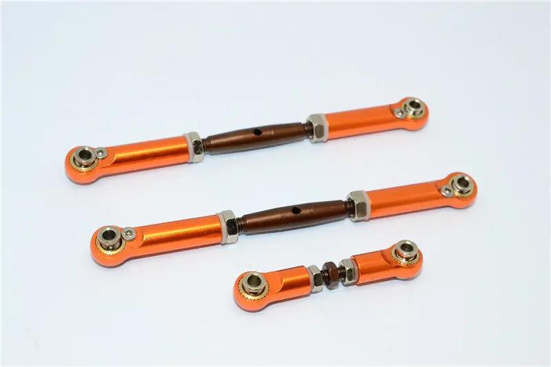 Traxxas Slash 4X4 Spring Steel Turnbuckles With Aluminum Ball Ends - 3Pcs Set Orange 1