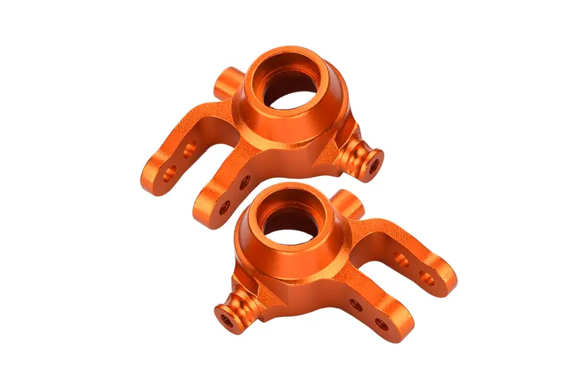 Traxxas Slash 4X4 / Stampede 4X4 Vxl / Deegan 38 Fiesta St Rally Aluminum Front Knuckle Arm - 1Pr Set Orange 1