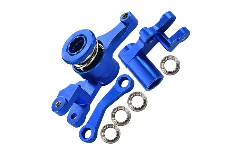 Traxxas Slash 4X4 / Stampede 4X4 Vxl / Deegan 38 Fiesta St Rally Aluminum Steering Assembly With Bearings - 1Set Blue 1