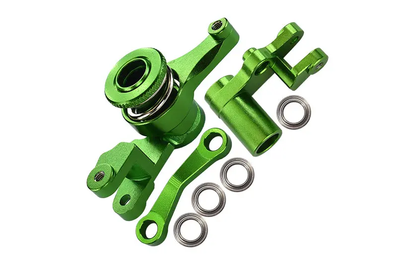 Traxxas Slash 4X4 / Stampede 4X4 Vxl / Deegan 38 Fiesta St Rally Aluminum Steering Assembly With Bearings - 1Set Green 1