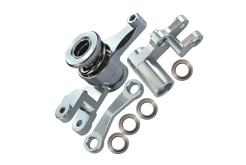 Traxxas Slash 4X4 / Stampede 4X4 Vxl / Deegan 38 Fiesta St Rally Aluminum Steering Assembly With Bearings - 1Set Silver 1