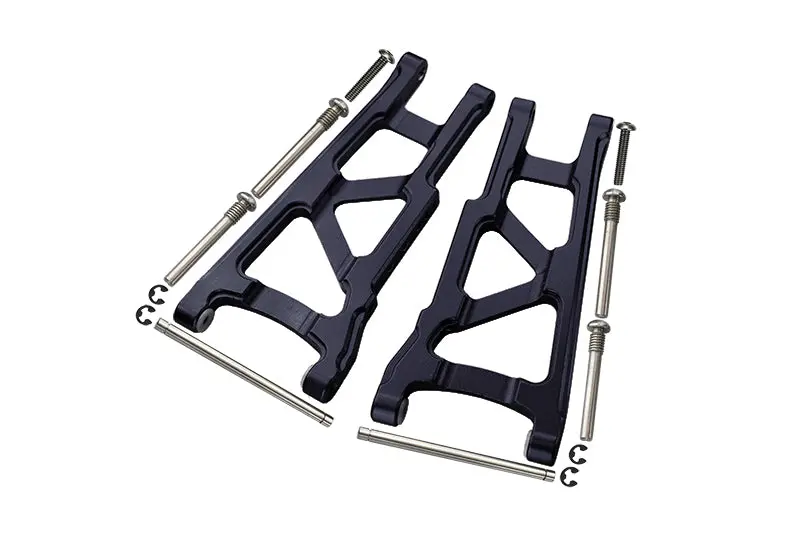 Traxxas Slash 4X4 / Stampede 4X4 Vxl / Rustler 4X4 Vxl Aluminum Front/Rear Lower Arm - 1Pr Set Black 1