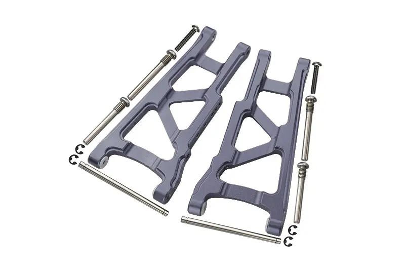 Traxxas Slash 4X4 / Stampede 4X4 Vxl / Rustler 4X4 Vxl Aluminum Front/Rear Lower Arm - 1Pr Set Gray Silver 1