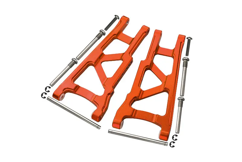 Traxxas Slash 4X4 / Stampede 4X4 Vxl / Rustler 4X4 Vxl Aluminum Front/Rear Lower Arm - 1Pr Set Orange 1