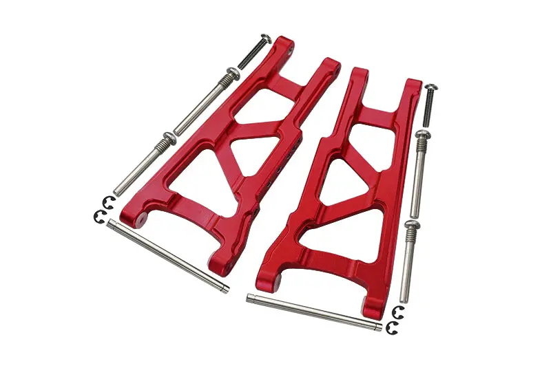 Traxxas Slash 4X4 / Stampede 4X4 Vxl / Rustler 4X4 Vxl Aluminum Front/Rear Lower Arm - 1Pr Set Red 1