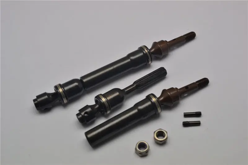 Traxxas Slash 4X4 Steel Front Cvd Universal Swing Shaft With Spring Steel Cup Joint - 1Pr Black 1