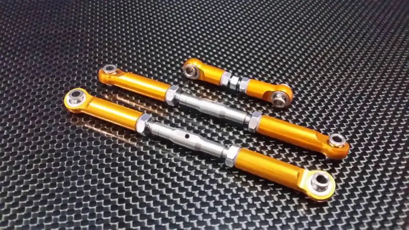 Traxxas Slash 4X4 Steel Turnbuckles With Aluminum Ball Ends - 3 Pcs Set Gold 1