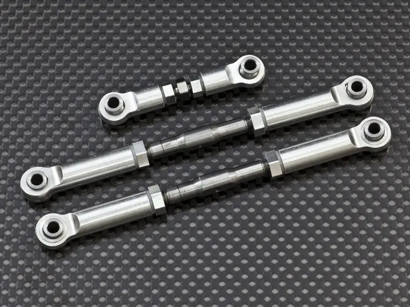 Traxxas Slash 4X4 Steel Turnbuckles With Aluminum Ball Ends - 3 Pcs Set Silver 1