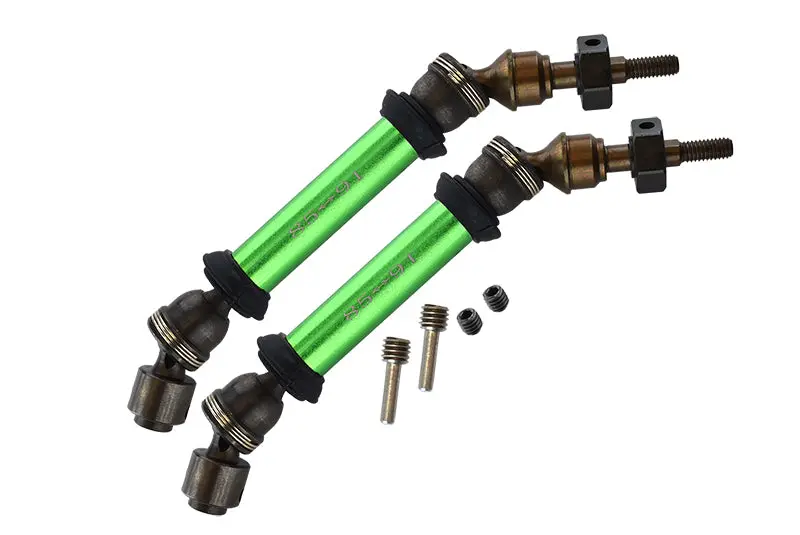 Traxxas Slash 4X4 Steel+Aluminum Front Cvd Drive Shaft With 12Mmx6mm Wheel Hex - 1Pr Set Green 1
