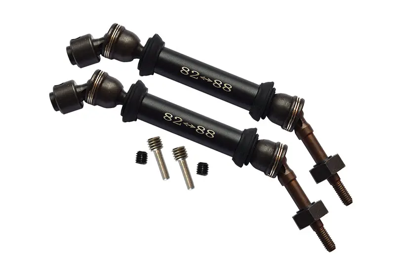 Traxxas Slash 4X4 Steel+Aluminum Rear Cvd Drive Shaft With 12Mmx6mm Wheel Hex - 1Pr Set Black 1