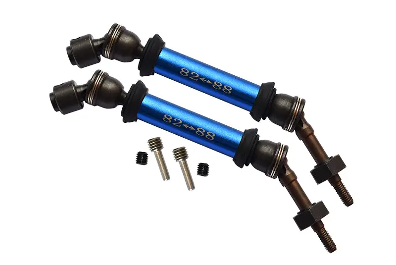 Traxxas Slash 4X4 Steel+Aluminum Rear Cvd Drive Shaft With 12Mmx6mm Wheel Hex - 1Pr Set Blue 1