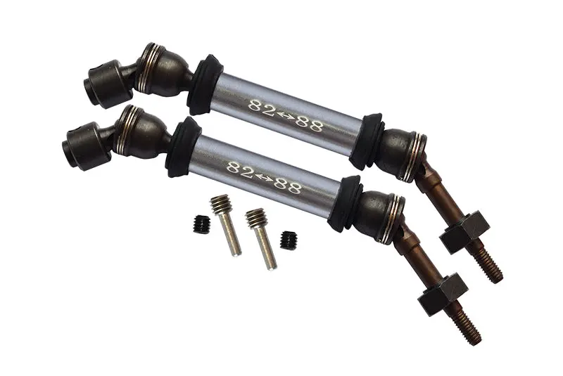 Traxxas Slash 4X4 Steel+Aluminum Rear Cvd Drive Shaft With 12Mmx6mm Wheel Hex - 1Pr Set Gray Silver 1