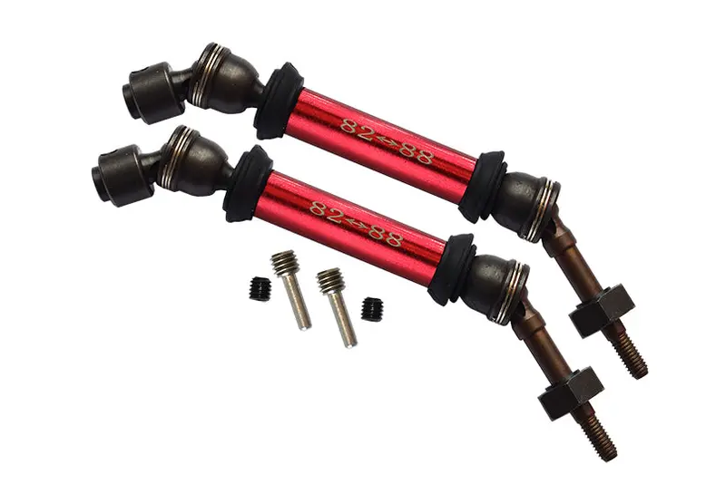 Traxxas Slash 4X4 Steel+Aluminum Rear Cvd Drive Shaft With 12Mmx6mm Wheel Hex - 1Pr Set Red 1