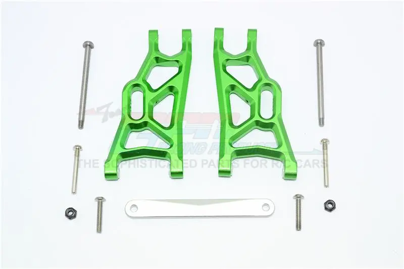 Traxxas Slash Pro 2Wd Short-Course Truck (58034) / 2Wd F-150 Svt Raptor (58064) Aluminum Front Arms - 1Pr Set Green 1