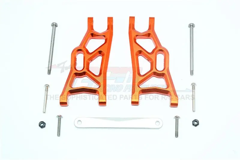 Traxxas Slash Pro 2Wd Short-Course Truck (58034) / 2Wd F-150 Svt Raptor (58064) Aluminum Front Arms - 1Pr Set Orange 1