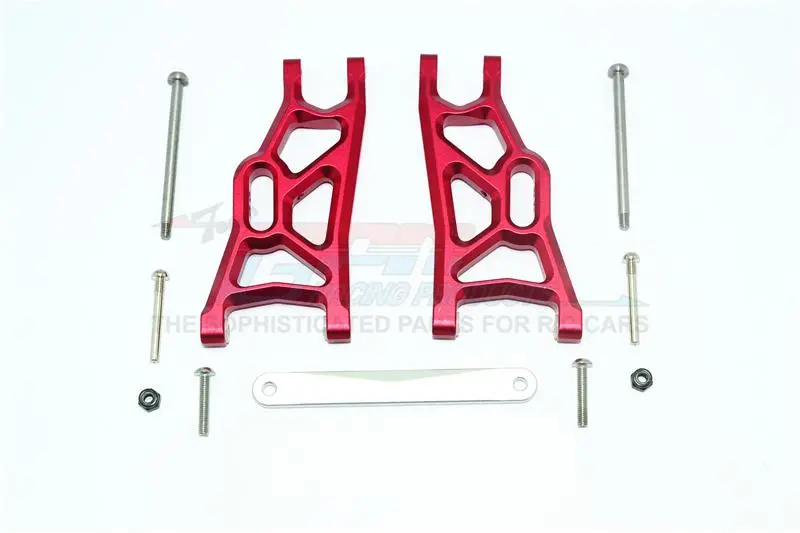Traxxas Slash Pro 2Wd Short-Course Truck (58034) / 2Wd F-150 Svt Raptor (58064) Aluminum Front Arms - 1Pr Set Red 1