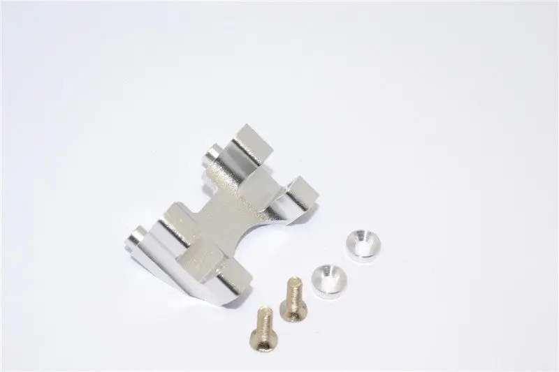Traxxas Summit Aluminum Rear Damper Mount With Counter Sink Washers & Screws - 1Pc Set Silver 1