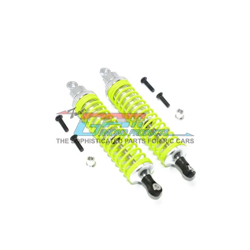 Traxxas T-Maxx Aluminum Front / Rear Damper 100Mm Long - 1Pr Silver (With Yellow Coil) 1