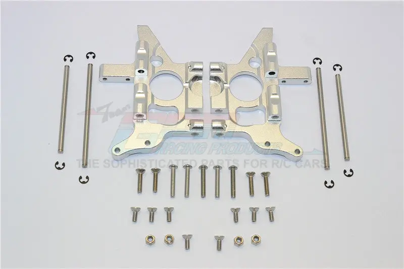 Traxxas T-Maxx & T-Maxx 3.3 Aluminum Front Bulk Head Side Plate - 1Pr Set Silver 1