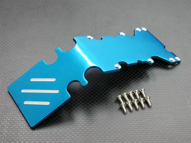 Traxxas T-Maxx & T-Maxx 3.3 Aluminum Rear Skid Plate - 1Pc Blue 1