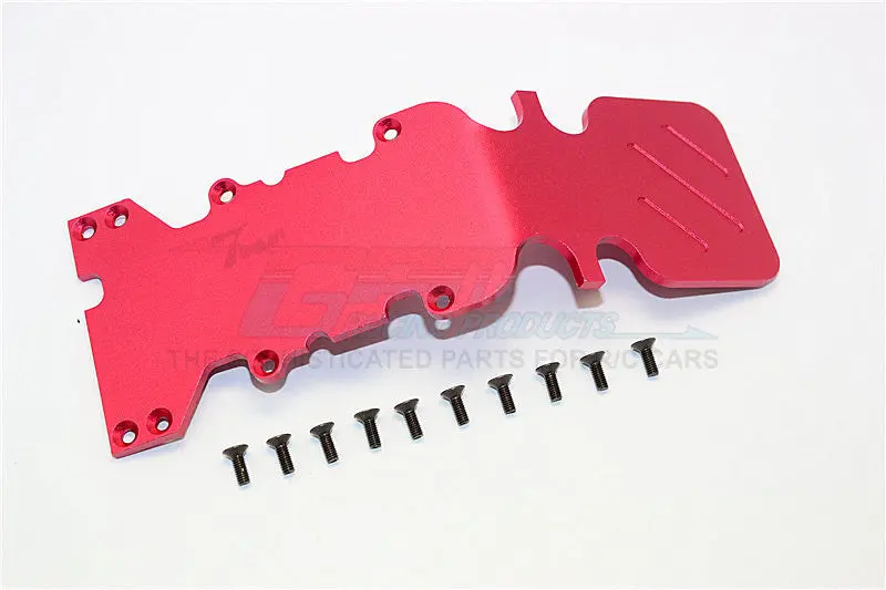 Traxxas T-Maxx & T-Maxx 3.3 Aluminum Rear Skid Plate - 1Pc Red 1