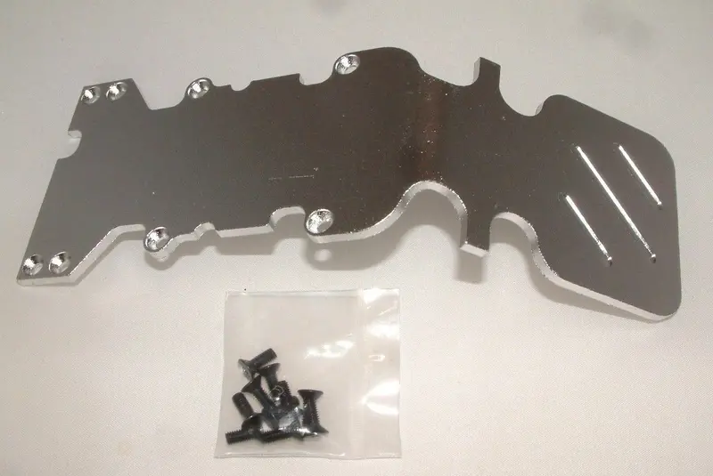 Traxxas T-Maxx & T-Maxx 3.3 Aluminum Rear Skid Plate - 1Pc Silver 1