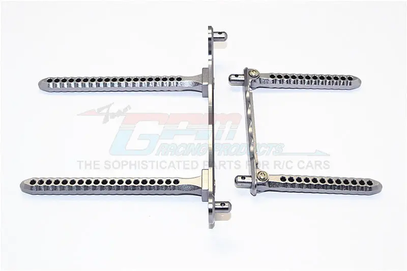 Traxxas Telluride 4X4 Aluminum Front & Rear Body Post Mount - 1 Set Gray Silver 1