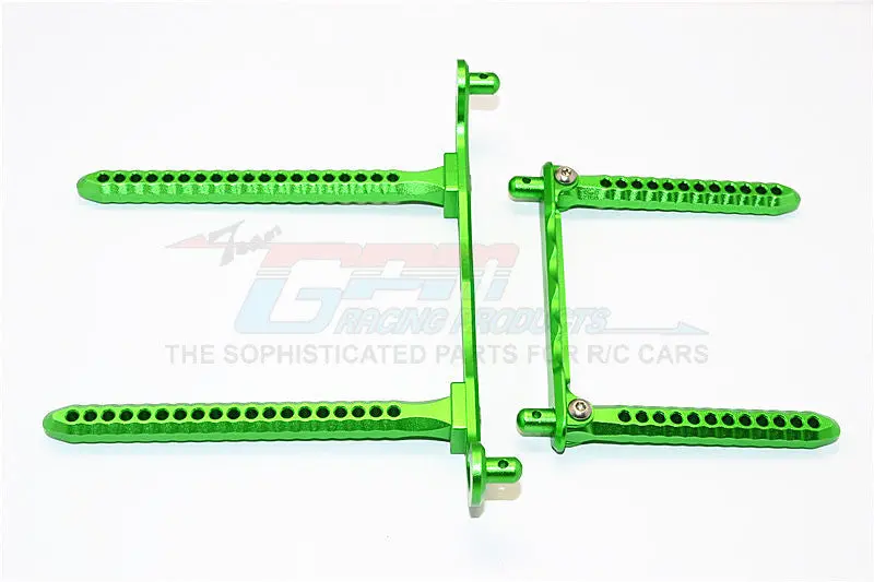 Traxxas Telluride 4X4 Aluminum Front & Rear Body Post Mount - 1 Set Green 1