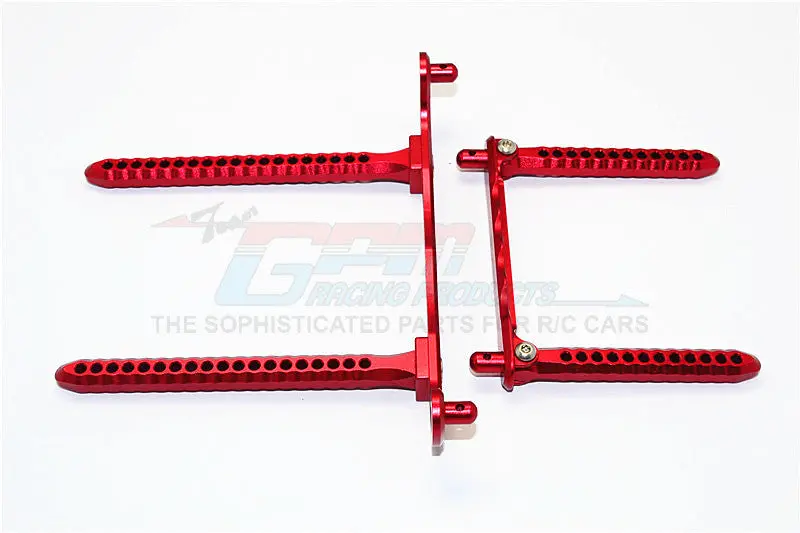 Traxxas Telluride 4X4 Aluminum Front & Rear Body Post Mount - 1 Set Red 1