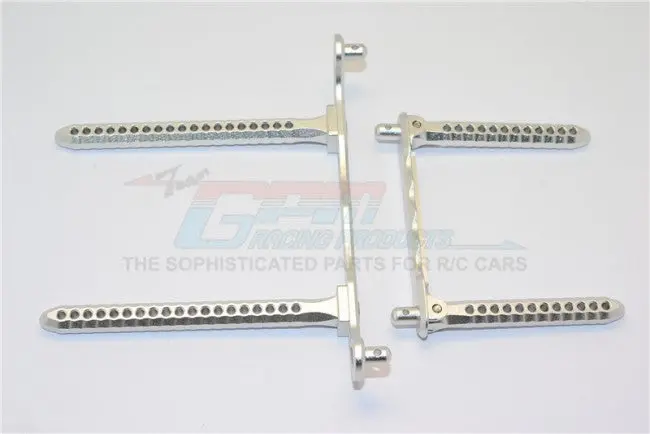 Traxxas Telluride 4X4 Aluminum Front & Rear Body Post Mount - 1 Set Silver 1