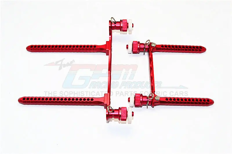 Traxxas Telluride 4X4 Aluminum Front & Rear Body Post Mount With Magnet Post - 1 Set Red 1