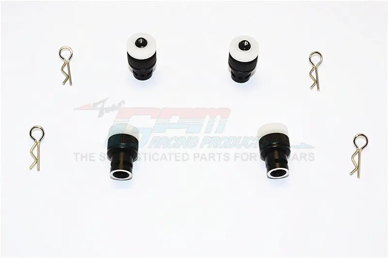 Traxxas Telluride 4X4 Aluminum Front & Rear Magnet Body Post - 1 Set Black 1