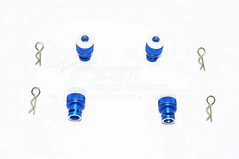 Traxxas Telluride 4X4 Aluminum Front & Rear Magnet Body Post - 1 Set Blue 1