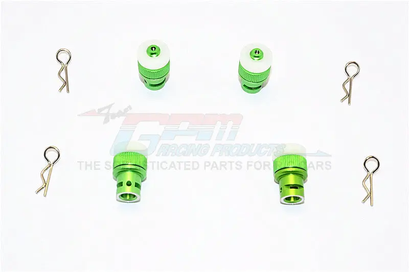 Traxxas Telluride 4X4 Aluminum Front & Rear Magnet Body Post - 1 Set Green 1