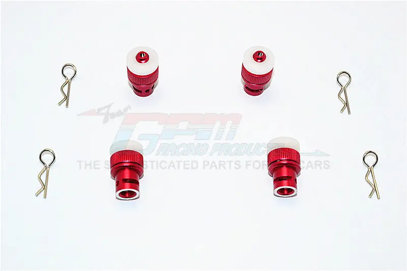 Traxxas Telluride 4X4 Aluminum Front & Rear Magnet Body Post - 1 Set Red 1