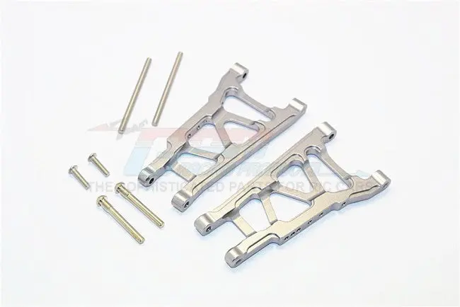 Traxxas Telluride 4X4 / Deegan 38 Fiesta St Rally Aluminum Front/Rear Suspension Arm - 1Pr Set Gray Silver 1