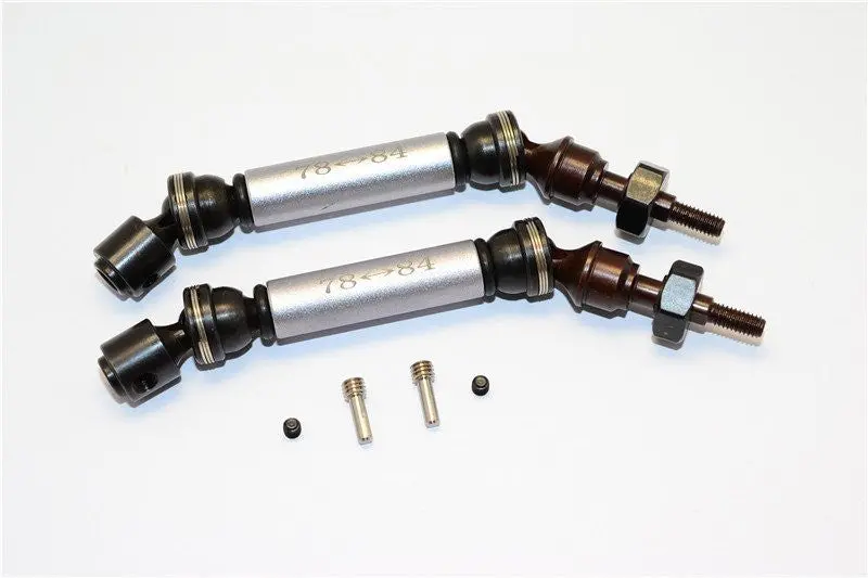 Traxxas Telluride 4X4 / Deegan 38 Fiesta St Rally Steel+Aluminum Front Cvd Drive Shaft With 12Mmx6mm Wheel Hex - 1Pr Set Gray Silver 1