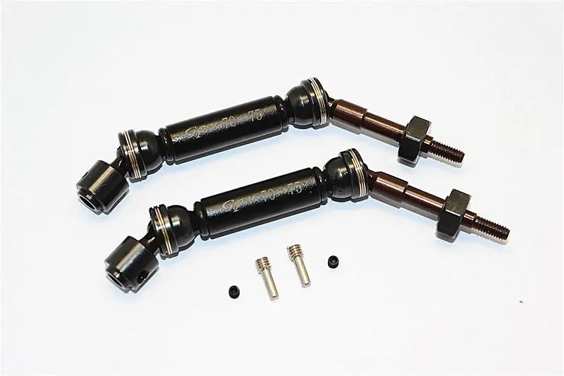 Traxxas Telluride 4X4 / Deegan 38 Fiesta St Rally Steel+Aluminum Rear Cvd Drive Shaft With 12Mmx6mm Wheel Hex - 1Pr Set Black 1