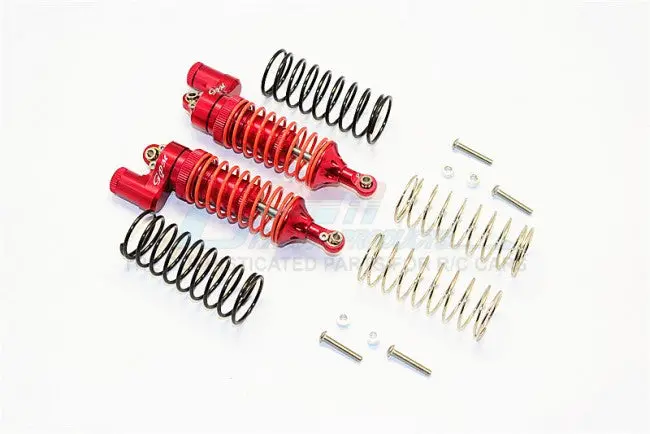 Traxxas Telluride 4X4 & Slash 4X4 Aluminum Front Adjustable L-Shape Damper (86Mm) With 1.3Mm & 1.7Mm Coil Spare Springs - 1Pr Set Red 1