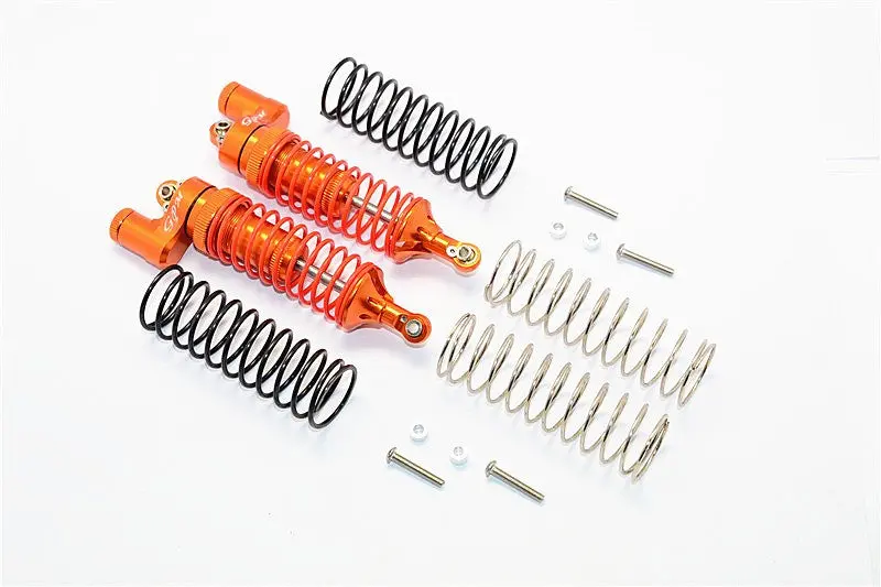 Traxxas Telluride 4X4 & Slash 4X4 Aluminum Rear Adjustable L-Shape Damper (95Mm) With 1.3Mm & 1.7Mm Coil Spare Springs - 1Pr Set Orange 1