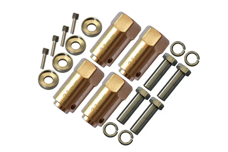Traxxas Trx-4 Brass Wheel Hex Adapters 23Mm - 4Pc Set 1
